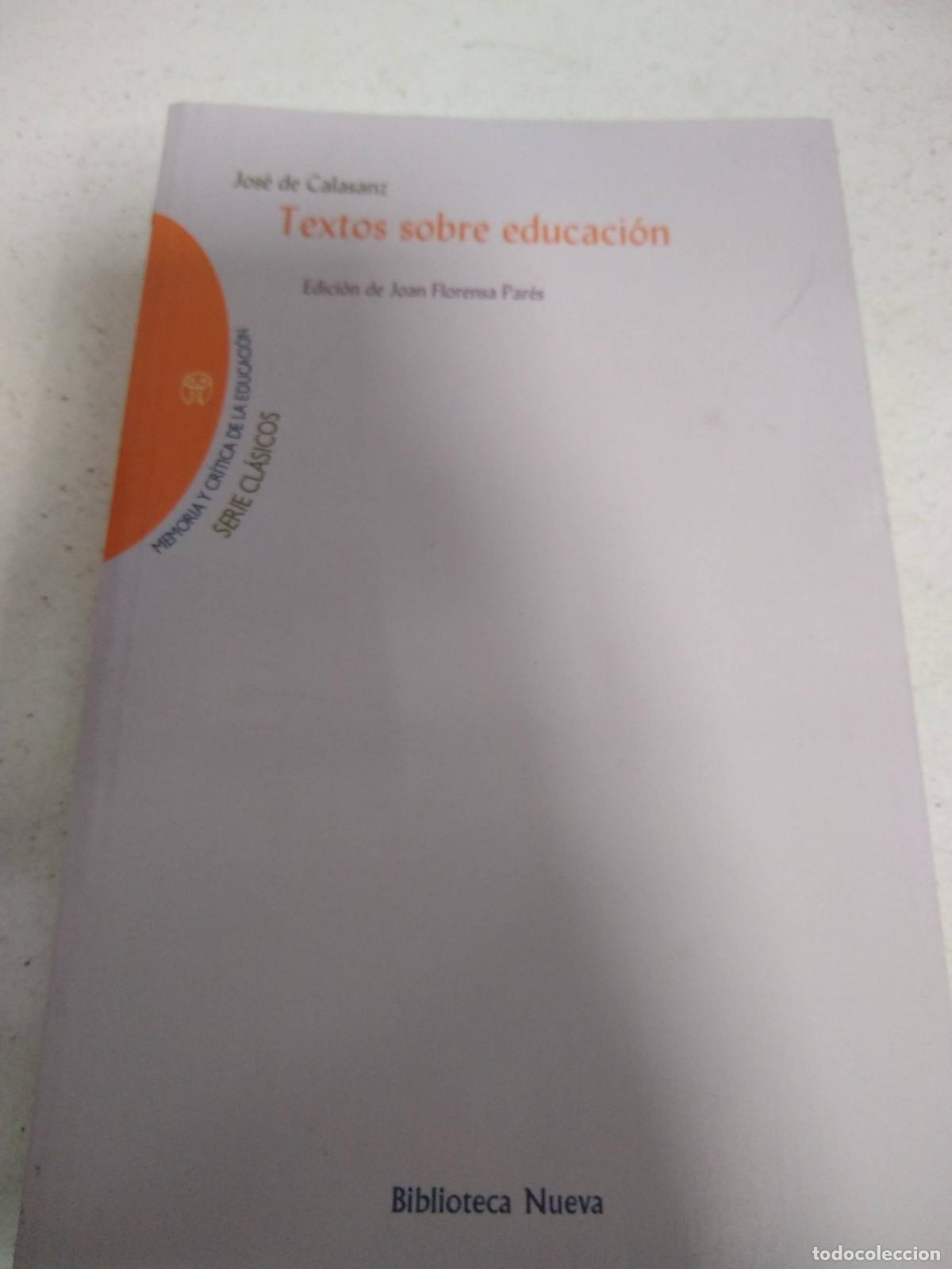 Libros: TEXTOS SOBRE EDUCACI&Oacute;N - JOS&Eacute; DE CALASANZ - Foto 1