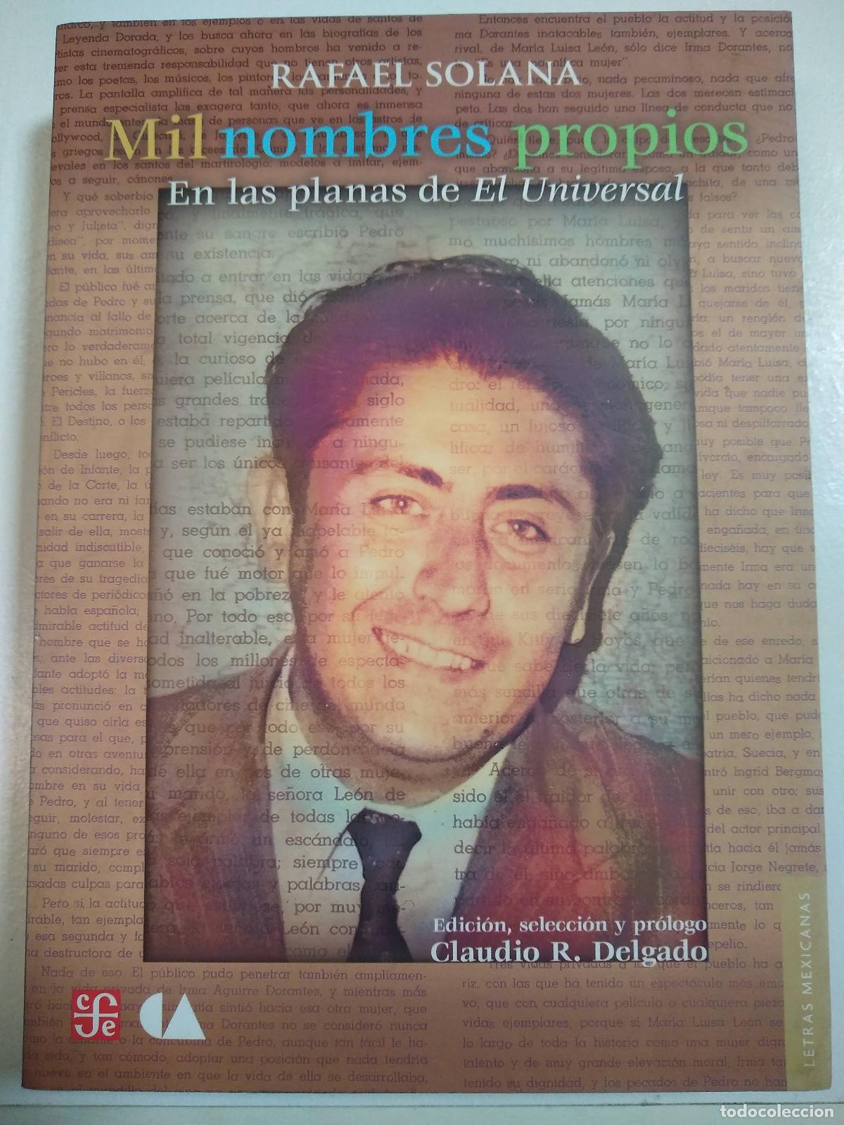 Libros: Mil nombres propios - Rafael Solana - Foto 1