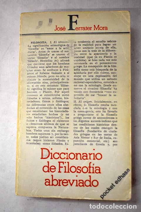 books: Diccionario de filosofia abreviado.- Ferrater Mora, Jos&eacute;