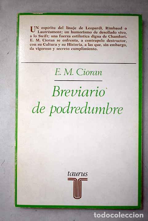 books: Breviario de podredumbre.- Cioran, E. M.