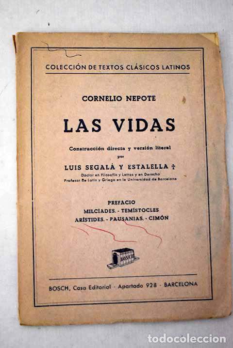 Libros: Las vidas: Nepote, Cornelio.- Nepote, Cornelio