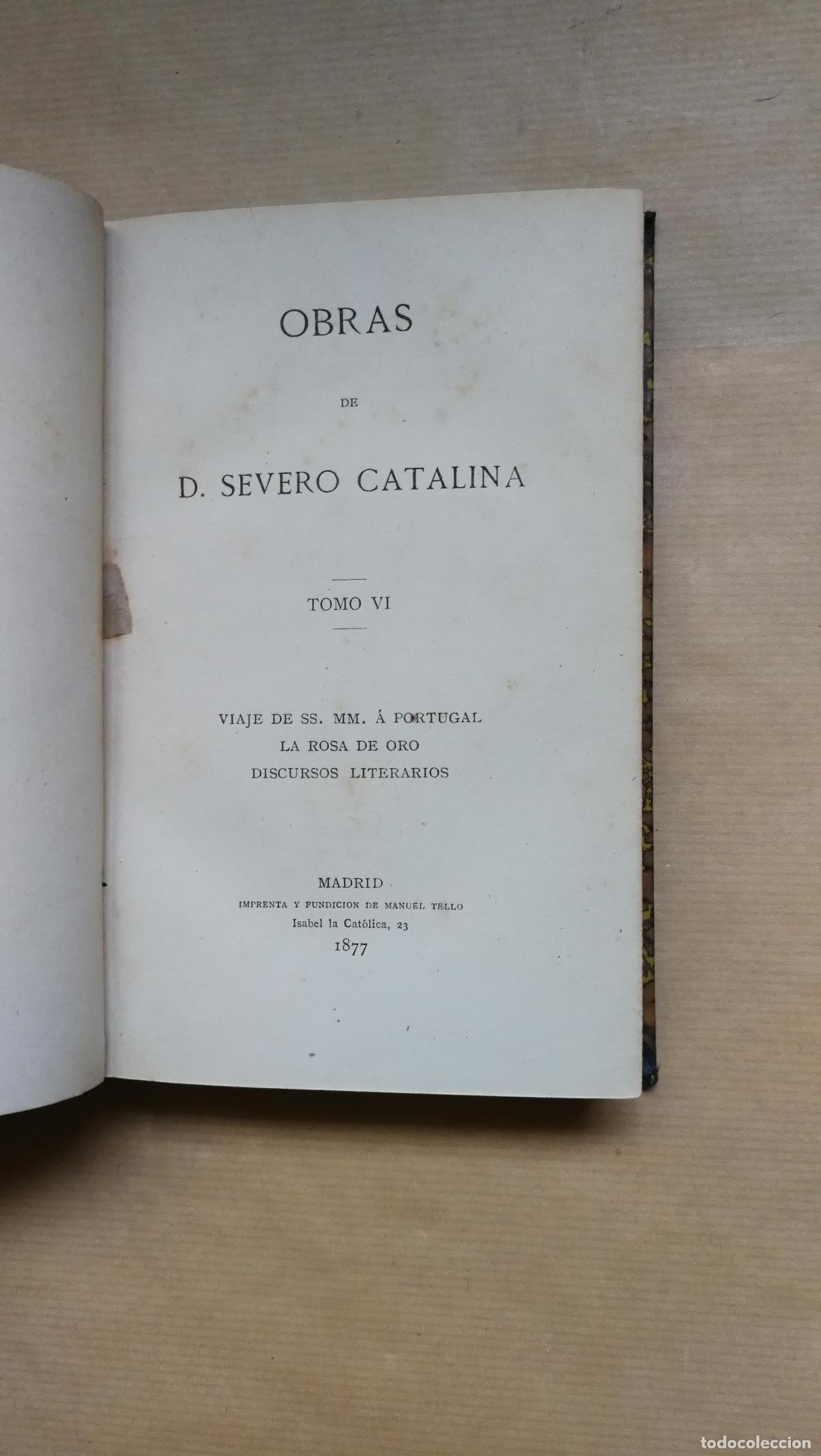 books: OBRAS DE SEVERO CATALINA TOMO VI. - SEVERO CATALINA.