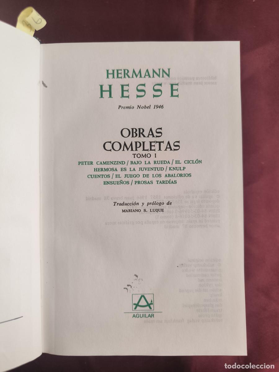 Libros: Obras completas. Tomo I Hermann Hesse - Hermann Hesse