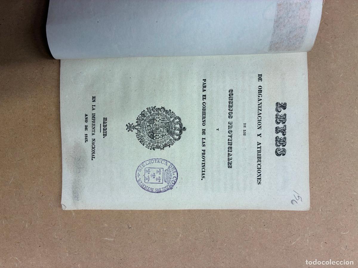 Libros: LEYES DE ORGANIZACI&Oacute;N Y ATRIBUCIONES DE LOS CONSEJOS PROVINCIALES Y PARA EL GOBIERNO DELAS PROVINCIA