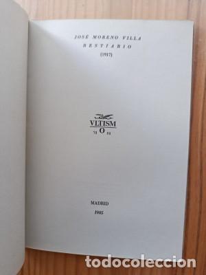 Libros: BESTIARIO - JOS&Eacute; MORENO VILLA - Foto 2