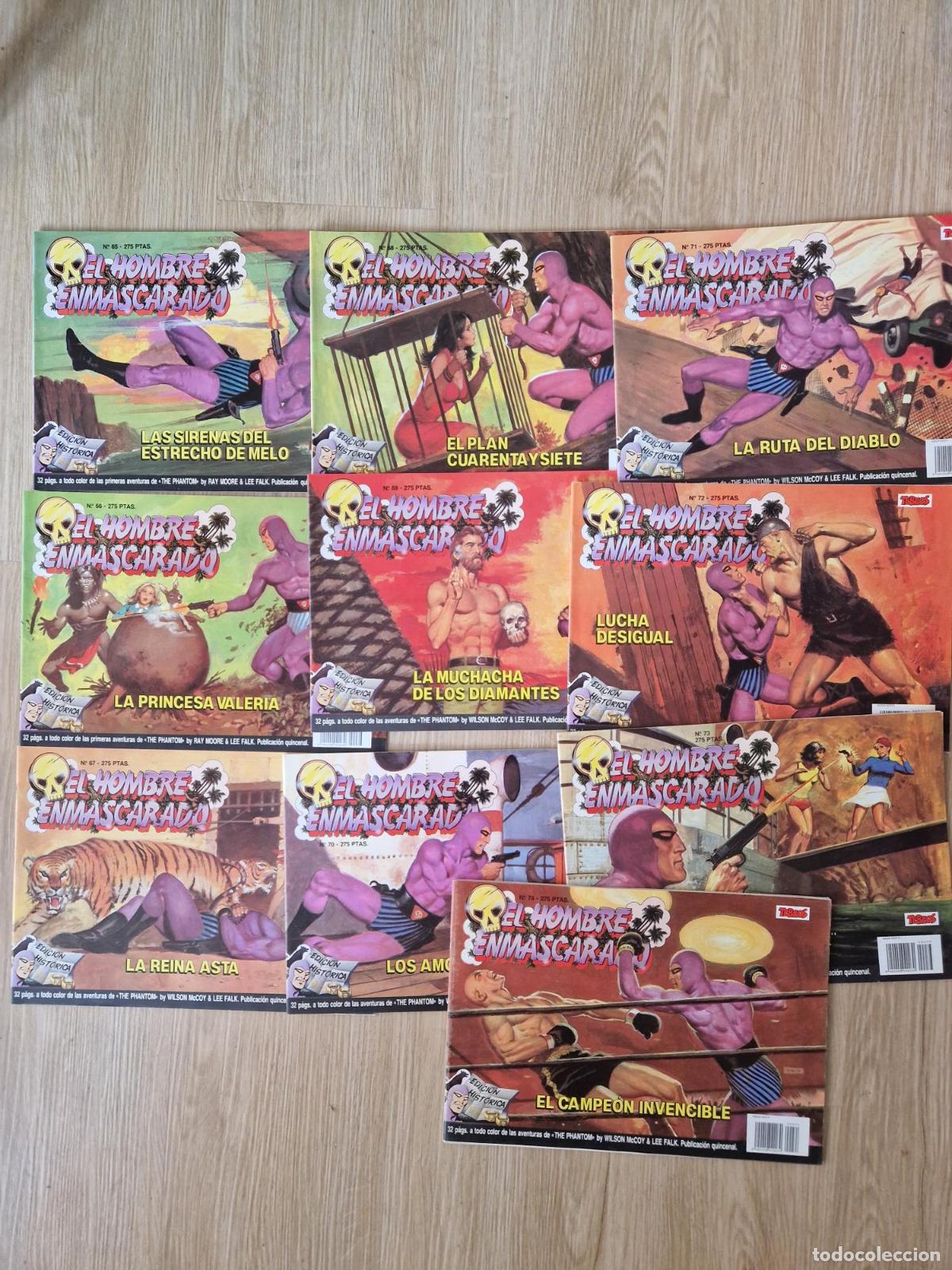 Libros: El hombre enmascarado. Colecci&oacute;n de 10 c&oacute;mics. Del n. 65 al n. 74 (Edici&oacute;n hist&oacute;rica) - Ray Moore, L