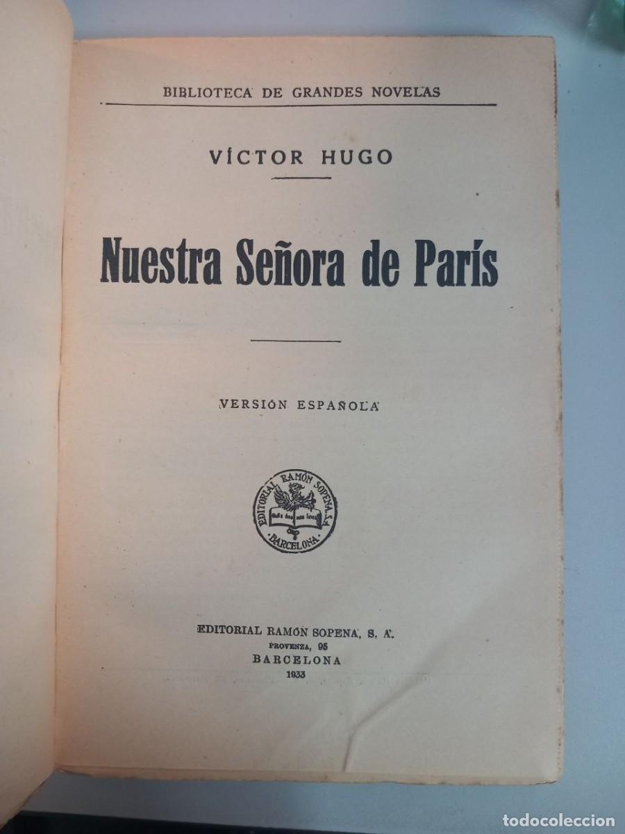 Libros: Nuestra se&ntilde;ora de Par&iacute;s. - HUGO, V&iacute;ctor: - Foto 4
