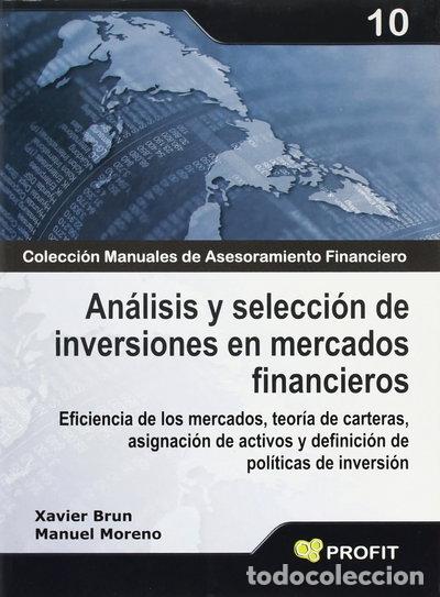 Libros: An&aacute;lisis y selecci&oacute;n de inversiones en mercados financieros- 9788496998759