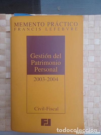 B&uuml;cher: Memento gesti&oacute;n patrimonio personal 2003-2004- 9788495828279