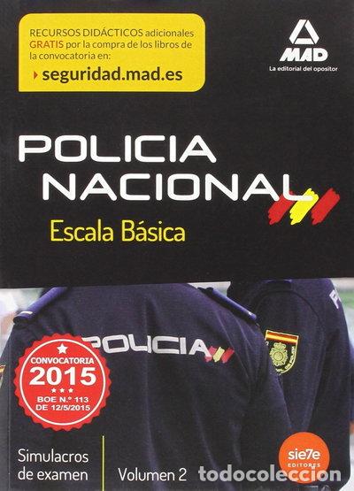 Libros: Escala b&aacute;sica de polic&iacute;a nacional. Simulacros de examen 2- 9788490933749