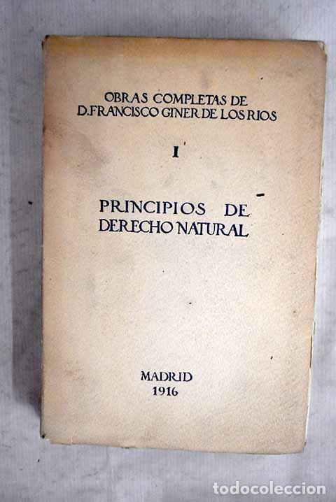 Livros em segunda m&atilde;o: Proleg&oacute;menos del derecho: principios de derecho natural.- Giner de los R&iacute;os, Francisco