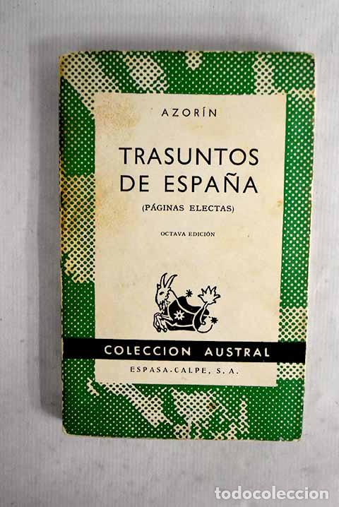 books: Trasuntos de Espa&ntilde;a: (P&aacute;ginas electas).- Martinez Ruiz, Jos&eacute; (Azor&iacute;n)