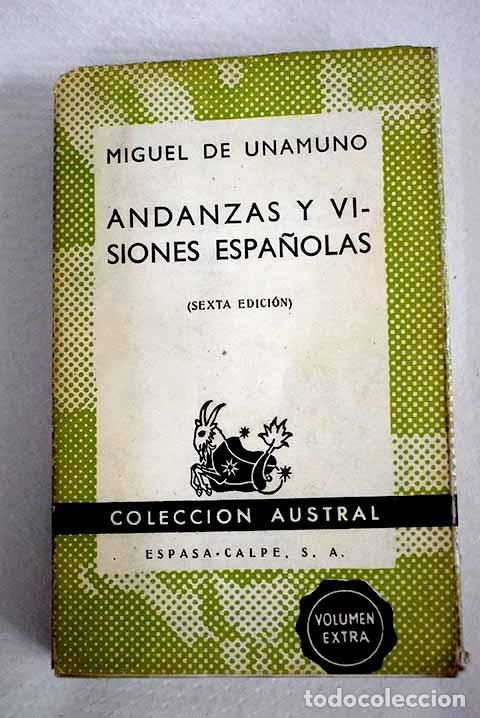 books: Andanzas y visiones espa&ntilde;olas.- Unamuno, Miguel de
