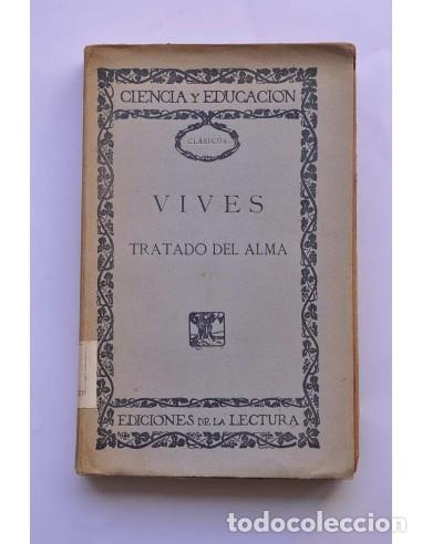 Libros: Tratado del alma - VIVES, Llu&iacute;s