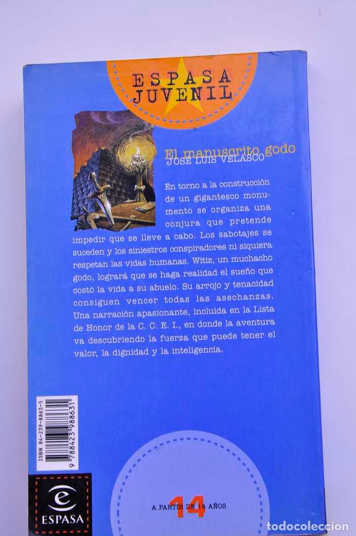 Libros: El manuscrito godo - VELASCO, Jos&eacute; Luis - Foto 4