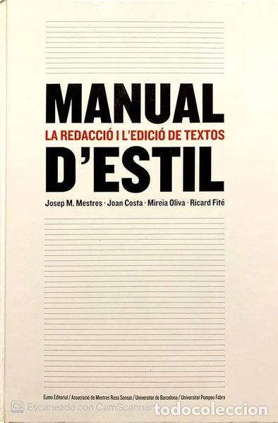 B&uuml;cher: Manual d'estil- 9788476023235