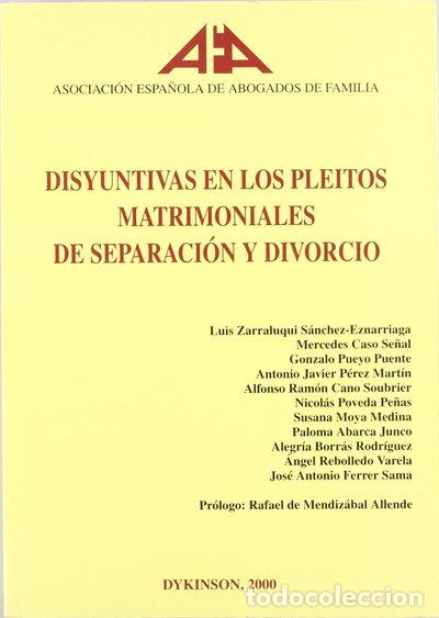 Libri di seconda mano: Disyuntivas en los pleitos matrimoniales de separaci&oacute;n y divorcio- 9788481555684