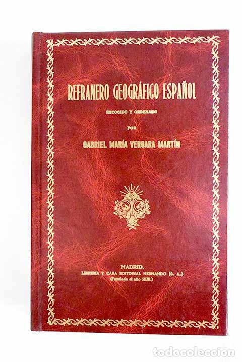 Libros: Refranero geogr&aacute;fico espa&ntilde;ol