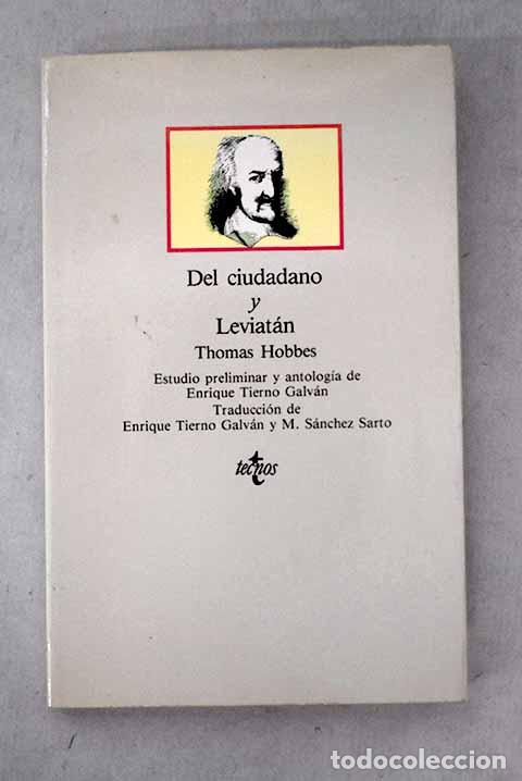 books: Del ciudadano y Leviat&aacute;n.- Hobbes, Thomas