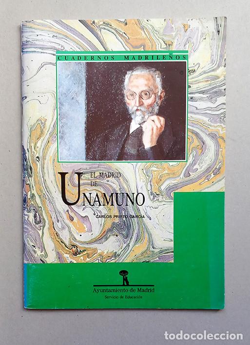 Libros: El Madrid de Unamuno. Carlos Prieto Garc&iacute;a. Cuadernos madrile&ntilde;os