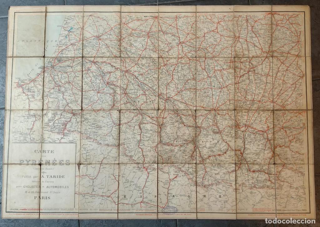 Libros: PYR&Eacute;N&Eacute;ES. Section Ouest. Carte taride. Pour Cyclistes et Automobiles. - CARTES TARIDE.