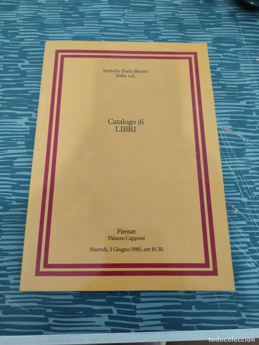 Libros: CAT&Aacute;LOGO DI LIBRI,FIRENZE PALAZZO CAPPONI,1980,VER FOTOS.
