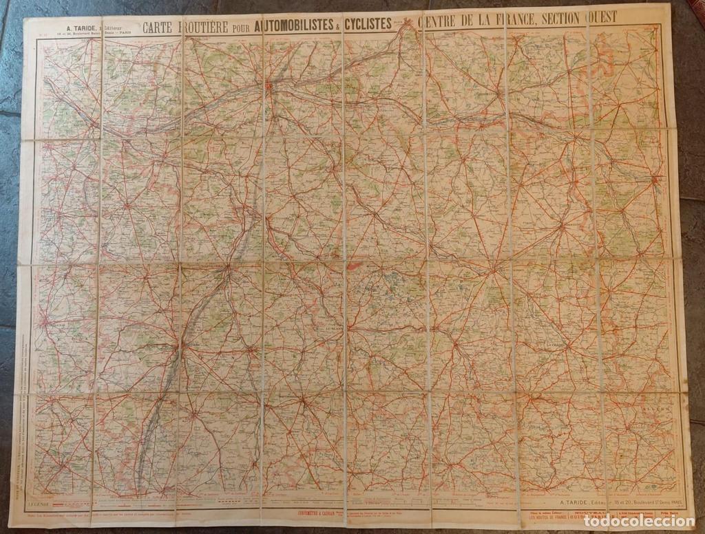 Libros: CENTRE DE LA FRANCE. Section Ouest. Cartes taride. Pour Cyclistes et Automobiles. - CARTES TARIDE.