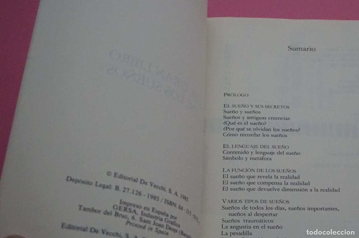 Libros: AMF-12B/ EL GRAN LIBRO DE LOS SUE&Ntilde;OS - ANNA MONTESCHI / EDITORIAL DE VECCHI - Foto 5