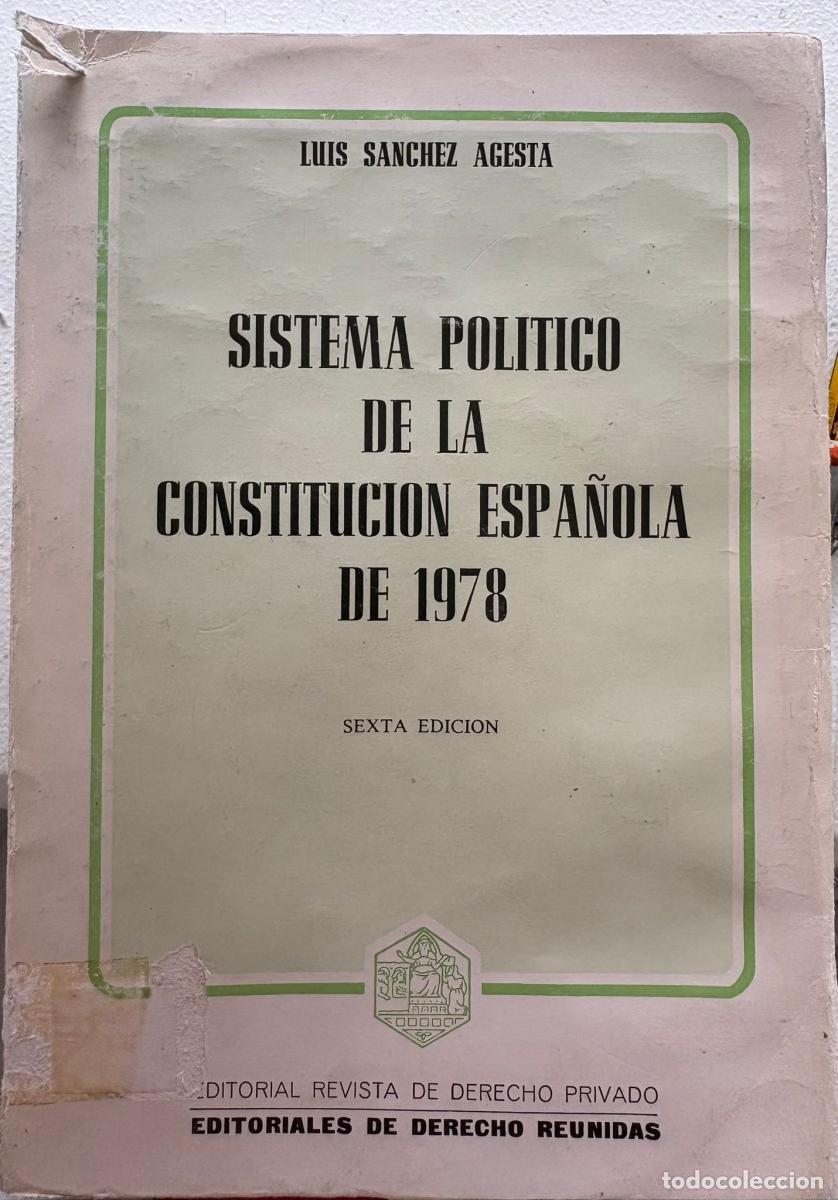 Livros em segunda m&atilde;o: Sistema pol&iacute;tico de la constituci&oacute;n espa&ntilde;ola de 1978 - Luis S&aacute;nchez Agesta TDK262