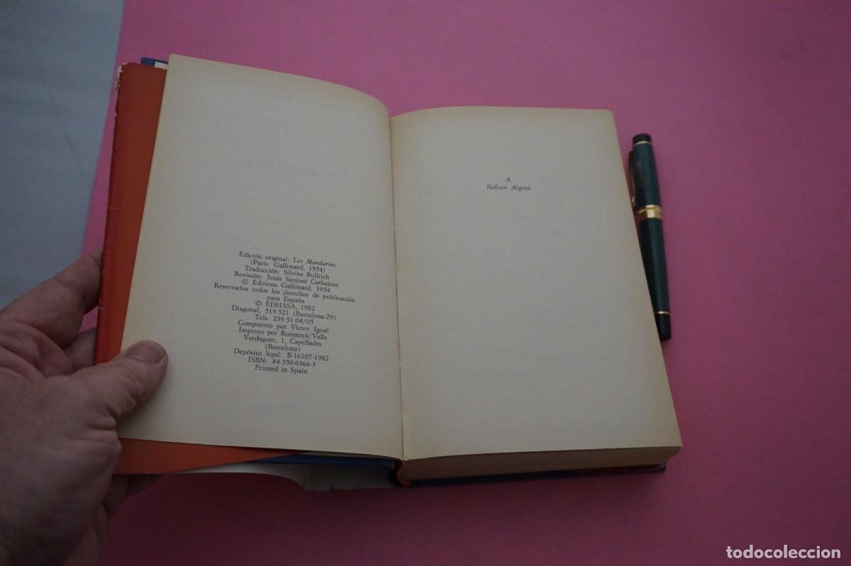 Libros: AMF-12B/ LOS MANDARINES (1&ordm; EDICION) - SIMONE DE BEAUVOIR / EDITORIAL EDHASA - Foto 4