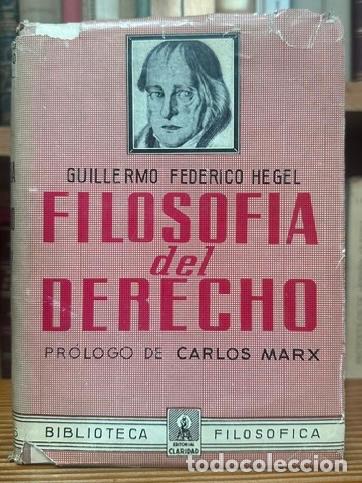 Libros: FILOSOFIA DEL DERECHO. Introducci&oacute;n de Carlos Marx - HEGEL, G. W. F.