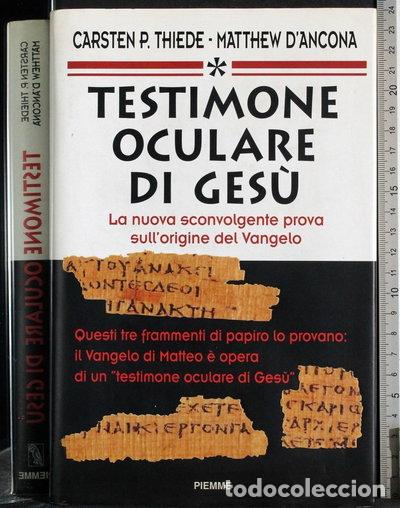 Libros: Testimone oculare di Ges&ugrave;- 9788838425509