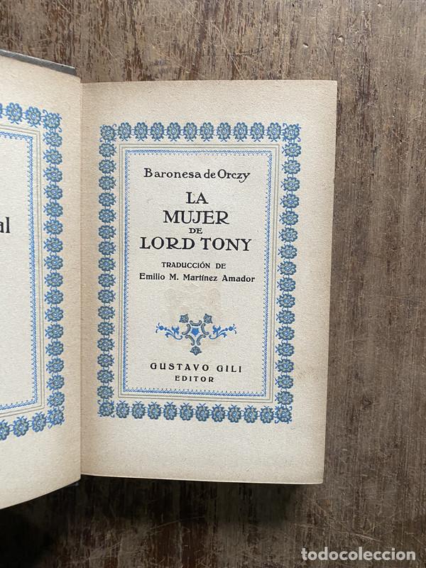 books: La mujer de Lord Tony - Orczy Baronesa de