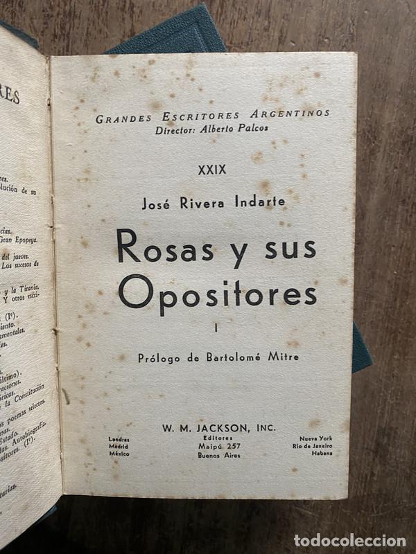 books: Rosas y sus Opositores - Rivera Indarte Jose