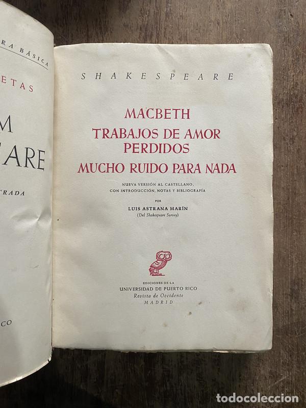 B&uuml;cher: Macbeth / Trabajos de Amor Perdidos / Mucho Ruido para Nada - Shakespeare William
