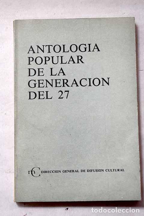 Libros: Antologia popular de la generaci&oacute;n del 27