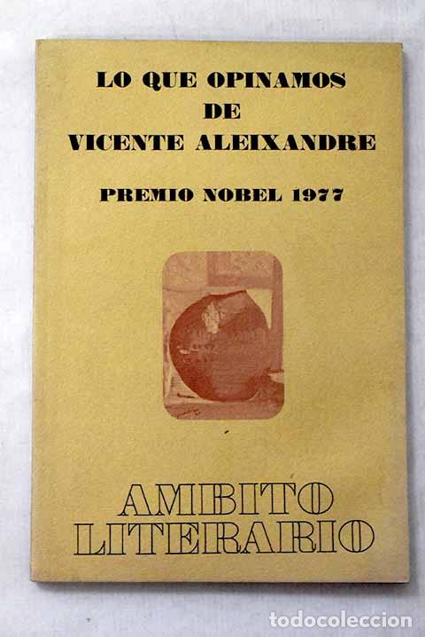 Libros: Lo que opinamos de Vicente Aleixandre