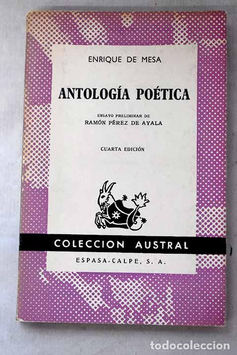 books: Antolog&iacute;a po&eacute;tica: Mesa, Enrique de.- Mesa, Enrique de