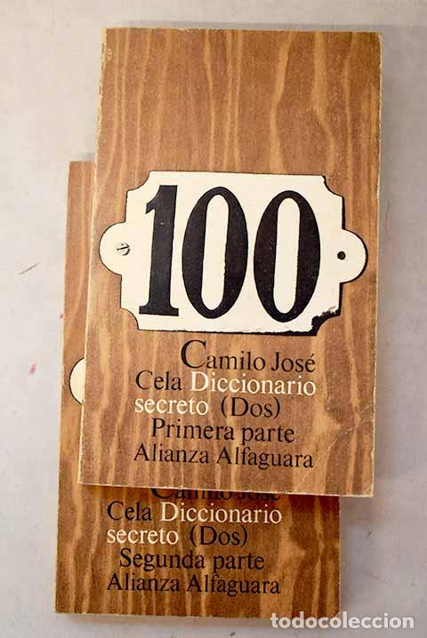 Livres: Diccionario secreto, dos.- Cela, Camilo Jos&eacute;