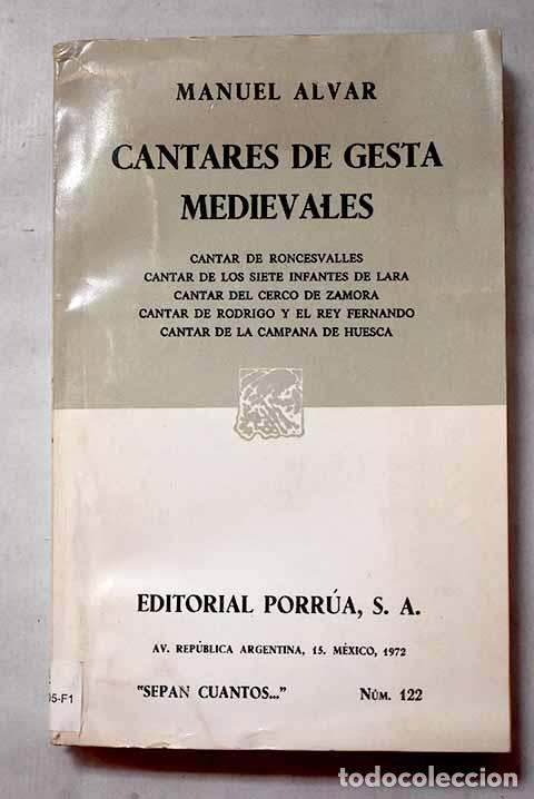 Livros em segunda m&atilde;o: Cantares de gesta medievales.- Alvar, Manuel