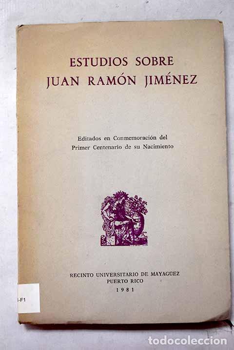 Libros: Estudios sobre Juan Ram&oacute;n Jim&eacute;nez