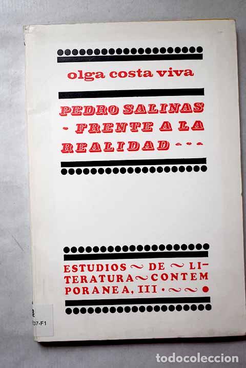 books: Pedro Salinas frente a la realidad.- Costa Viva, Olga