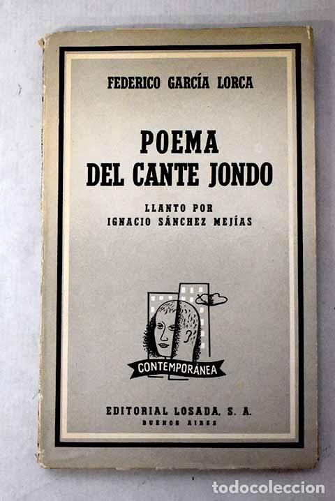 Libros: Poema del cante jondo ; Llanto por Ignacio S&aacute;nchez Mej&iacute;as.- Garc&iacute;a Lorca, Federico
