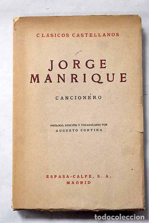 Libros: Cancionero: Manrique, Jorge.- Manrique, Jorge