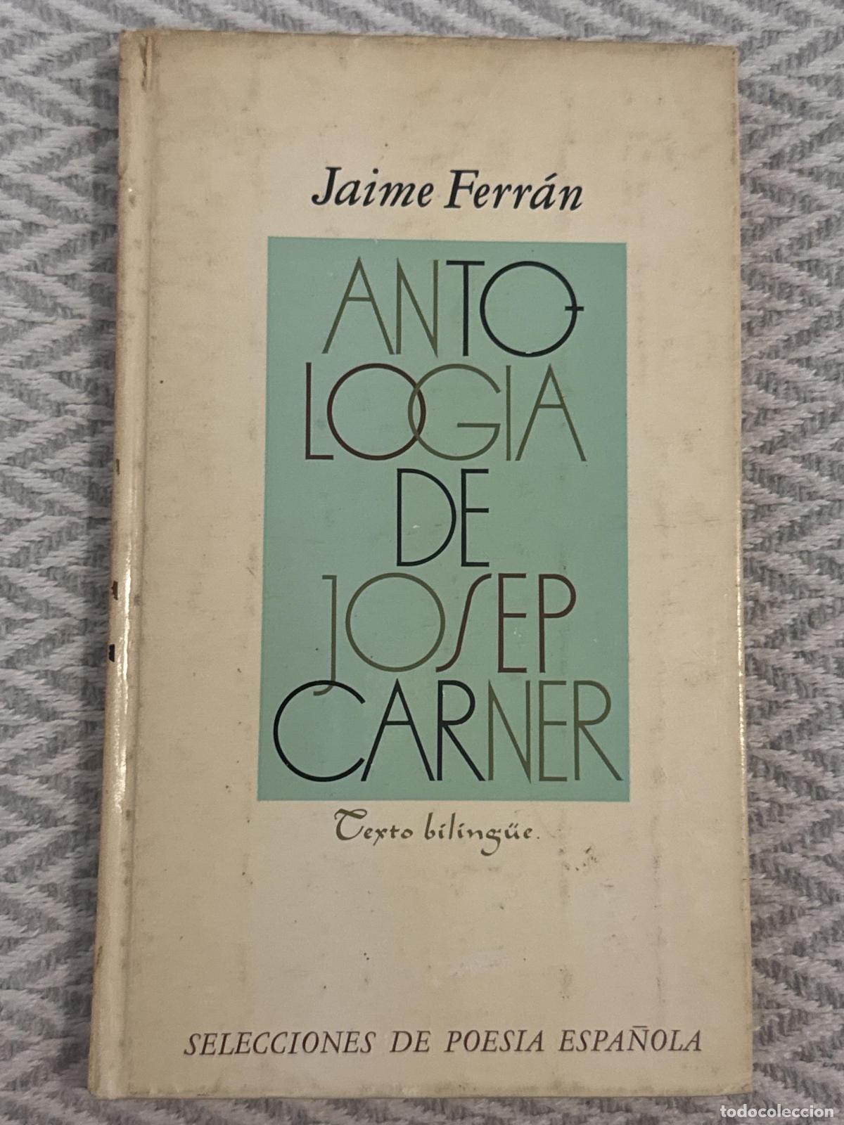 B&uuml;cher: Antolog&iacute;a de Josep Carner. Texto biling&uuml;e - Jaime Ferr&aacute;n