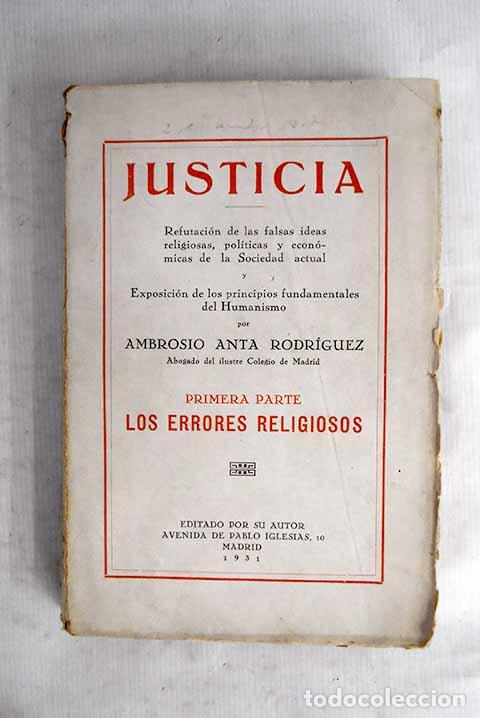 Livros em segunda m&atilde;o: Los errores religiosos.- Anta Rodr&iacute;guez, Ambrosio