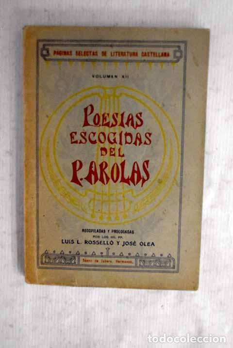 Livros em segunda m&atilde;o: Poes&iacute;as escogidas del P. Arolas.- Arolas, Juan