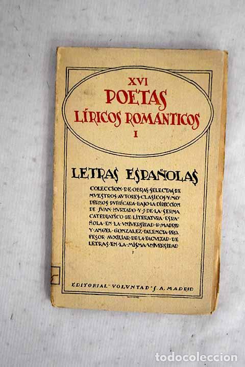 Livros em segunda m&atilde;o: Poetas l&iacute;ricos rom&aacute;nticos.- Hurtado, Juan