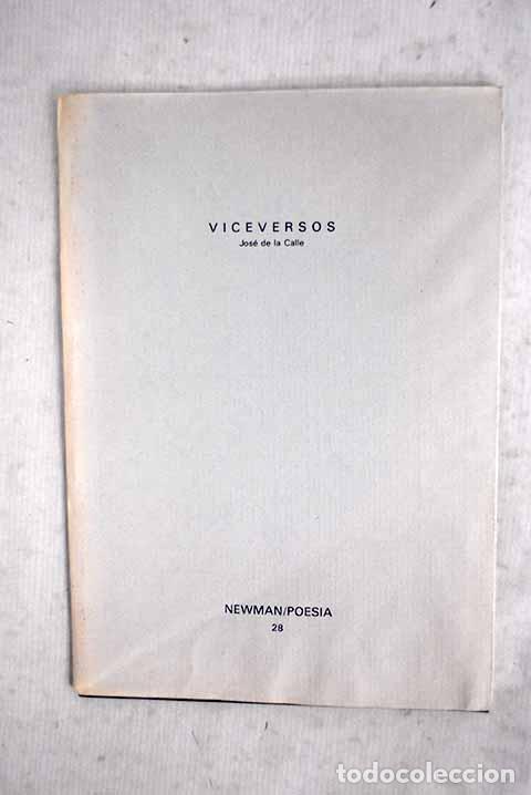 Livres: Viceversos: De la Calle, Jos&eacute;.- De la Calle, Jos&eacute;