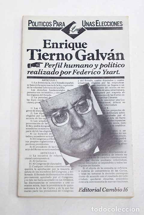 B&uuml;cher: Enrique Tierno Galv&aacute;n.- Ysart, Federico